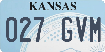 KS license plate 027GVM