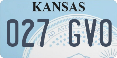 KS license plate 027GVO