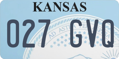 KS license plate 027GVQ
