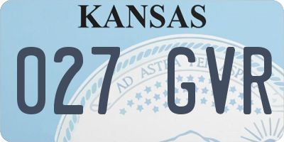 KS license plate 027GVR