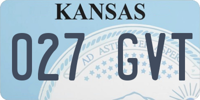 KS license plate 027GVT