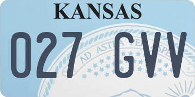 KS license plate 027GVV