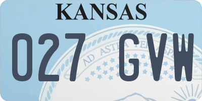 KS license plate 027GVW