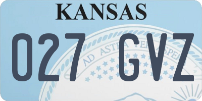 KS license plate 027GVZ
