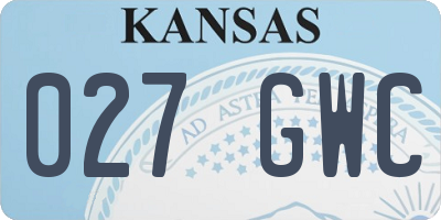 KS license plate 027GWC