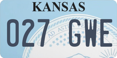 KS license plate 027GWE
