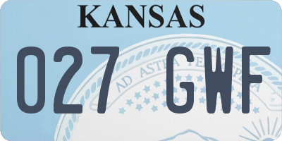 KS license plate 027GWF