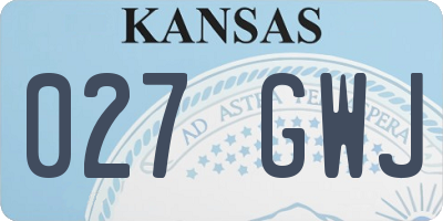 KS license plate 027GWJ