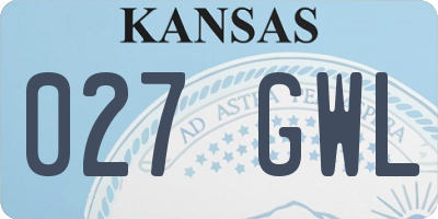 KS license plate 027GWL