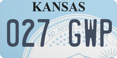 KS license plate 027GWP
