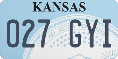 KS license plate 027GYI