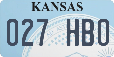 KS license plate 027HBO