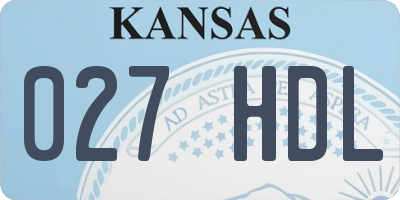 KS license plate 027HDL
