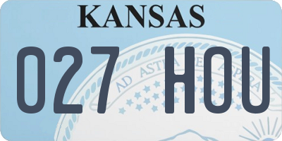 KS license plate 027HOU