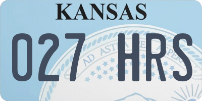 KS license plate 027HRS