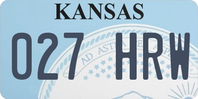 KS license plate 027HRW