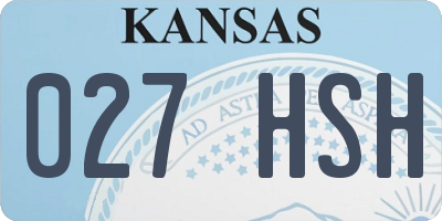 KS license plate 027HSH