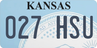 KS license plate 027HSU