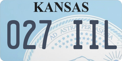 KS license plate 027IIL