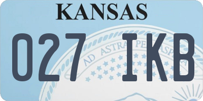 KS license plate 027IKB