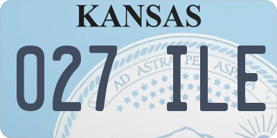 KS license plate 027ILE