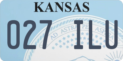 KS license plate 027ILU