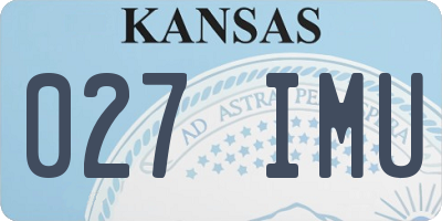KS license plate 027IMU