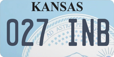 KS license plate 027INB
