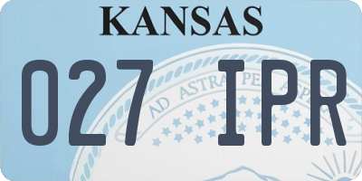 KS license plate 027IPR