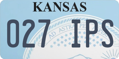 KS license plate 027IPS