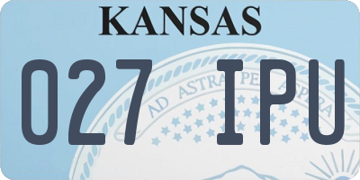 KS license plate 027IPU