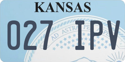 KS license plate 027IPV