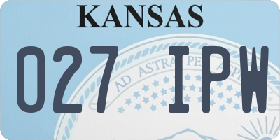 KS license plate 027IPW