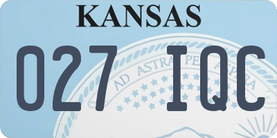 KS license plate 027IQC