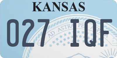 KS license plate 027IQF
