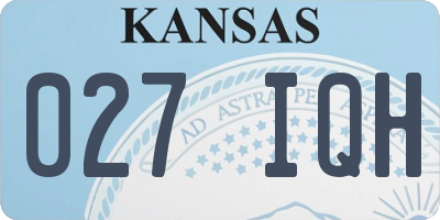 KS license plate 027IQH