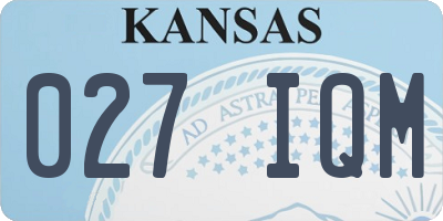 KS license plate 027IQM