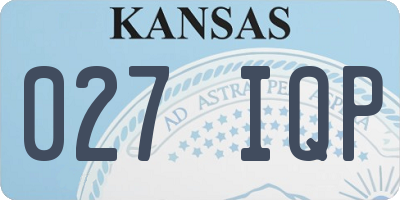 KS license plate 027IQP
