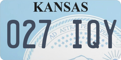 KS license plate 027IQY