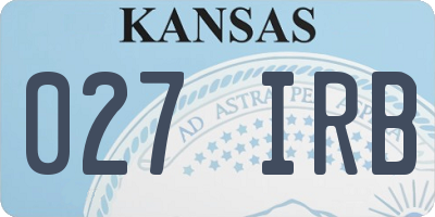 KS license plate 027IRB