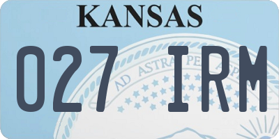 KS license plate 027IRM
