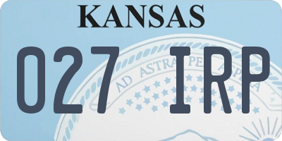 KS license plate 027IRP