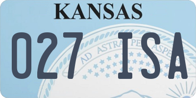 KS license plate 027ISA