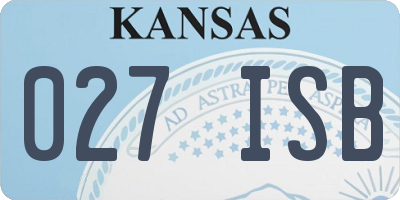 KS license plate 027ISB