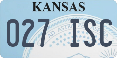 KS license plate 027ISC