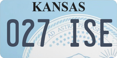 KS license plate 027ISE