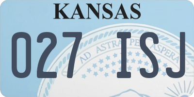 KS license plate 027ISJ