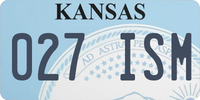 KS license plate 027ISM