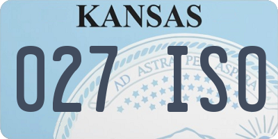 KS license plate 027ISO