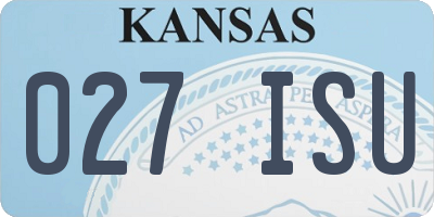 KS license plate 027ISU